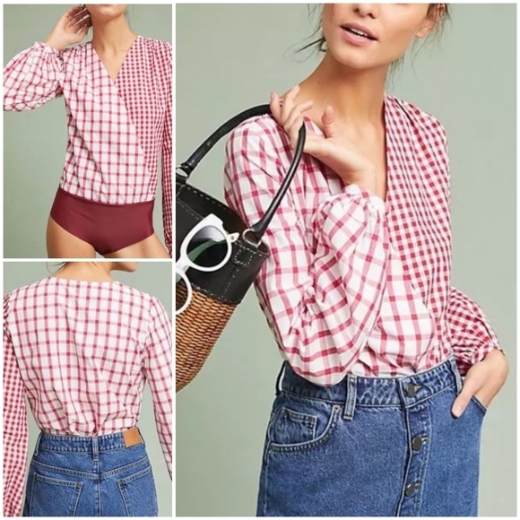 Anthropologie Plaid Bodysuit , by Child Of The - Picture 1 of 3